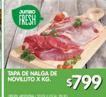 Jumbo Tapa de nalga de novillito oferta