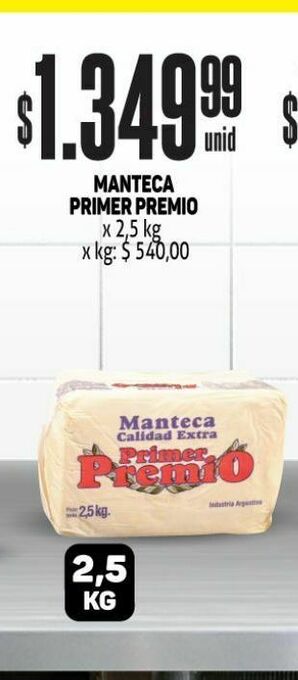 Makro Manteca primer premio oferta