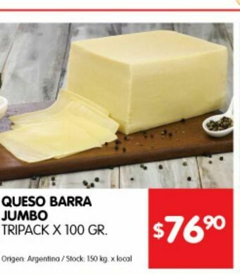 Disco Queso barra jumbo oferta