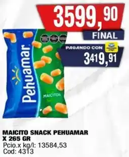 Maxiconsumo Pehuamar maicito snack oferta