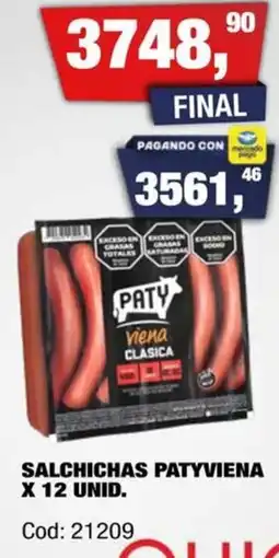 Maxiconsumo Patyviena salchichas oferta