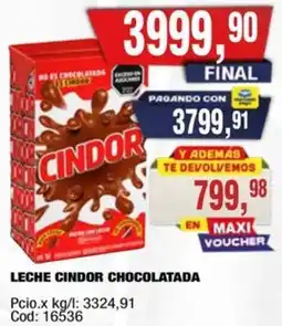 Maxiconsumo Cindor leche chocolatada oferta