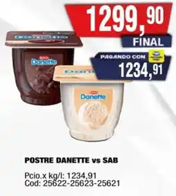 Maxiconsumo Danette postre vs sab oferta