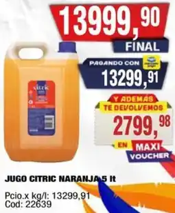 Maxiconsumo Citric jugo naranja oferta