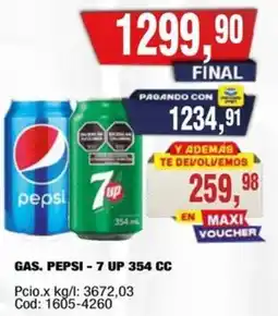 Maxiconsumo Pepsi-7 up gas. oferta