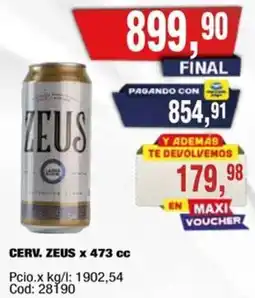 Maxiconsumo Zeus cerv. oferta