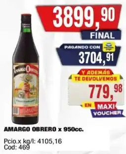 Maxiconsumo Obrero amargo oferta
