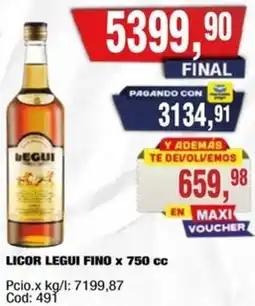 Maxiconsumo Legui licor fino oferta