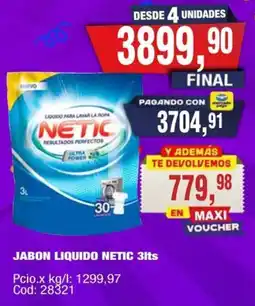 Maxiconsumo Netic jabon liquido oferta