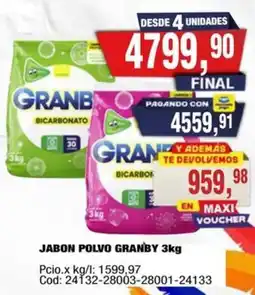 Maxiconsumo Granby jabon polvo oferta