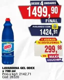 Maxiconsumo Odex lavandina gel oferta