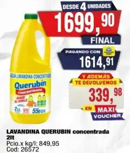Maxiconsumo Querubín lavandina concentrada oferta