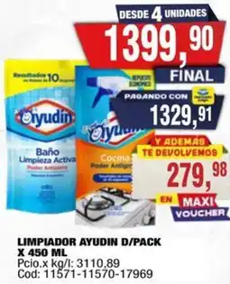 Maxiconsumo Ayudín limpiador d/pack oferta