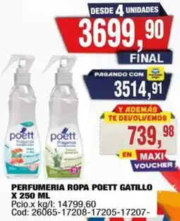 Maxiconsumo Poett perfumeria ropa gatillo oferta