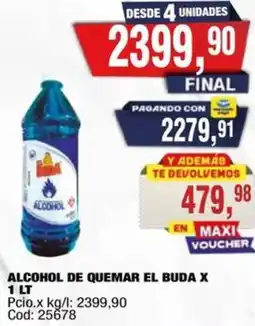 Maxiconsumo El buda alcohol de quemar oferta