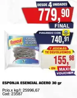 Maxiconsumo Esencial esponja acero oferta