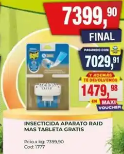 Maxiconsumo Raid insecticida aparato mas tableta gratis oferta