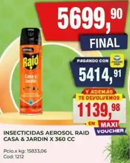 Maxiconsumo Raid insecticidas aerosol casa & jardin oferta