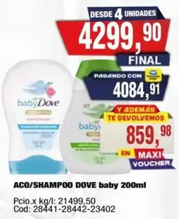 Maxiconsumo Dove aco/shampoo baby oferta