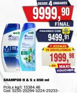 Maxiconsumo H & S shampoo oferta