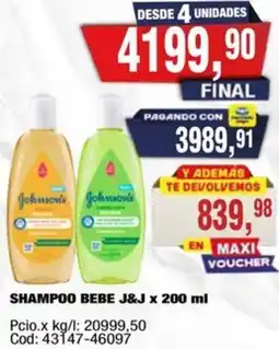 Maxiconsumo J&J shampoo bebe oferta