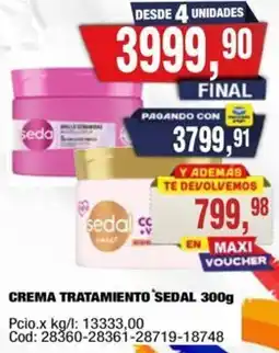 Maxiconsumo Sedal crema tratamiento oferta