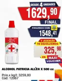 Maxiconsumo Patricia allen alcohol oferta