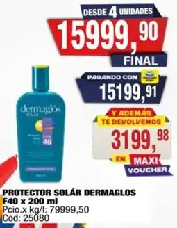 Maxiconsumo Dermaglos f40 protector solar oferta