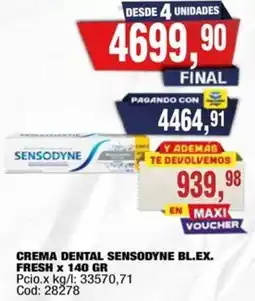 Maxiconsumo Sensodyne crema dental bl.ex. fresh oferta