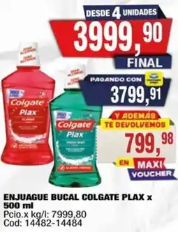 Maxiconsumo Colgate plax enjuague bucal oferta