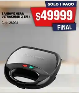 Maxiconsumo Sandwichera ultracomb 3 en 1 oferta
