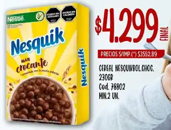 Nestlé cereal nesquik bol.choc.
