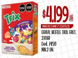 Supermercados Yaguar Nestlé trix cereal frut. oferta