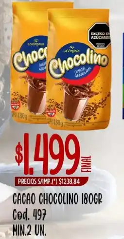 Supermercados Yaguar Lavirginia cacao chocolino oferta