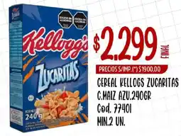 Supermercados Yaguar Kellogg's cereal zucaritas c.maiz azu. oferta