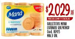 Supermercados Yaguar Arcor galletitas mana livianas val. oferta