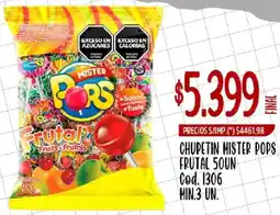 Supermercados Yaguar Pops chupetin mister frutal oferta