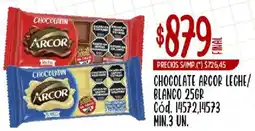 Supermercados Yaguar Arcor chocolate leche/ blanco oferta