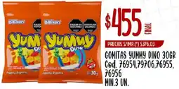 Supermercados Yaguar Billiken gomitas yummy dino oferta