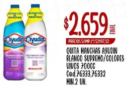 Supermercados Yaguar Ayudín quita manchas blanco supremo/colores vivos oferta
