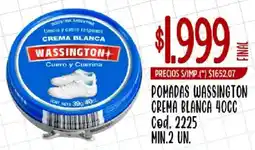 Supermercados Yaguar Wassington pomadas crema blanca oferta