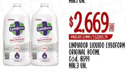 Supermercados Yaguar Lysoform limpiador liquido original oferta