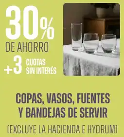 Supermercados Vea Copas, vasos, fuentes y bandejas de servir oferta