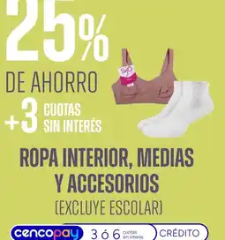 Supermercados Vea Ropa interior, medias y accesorios oferta