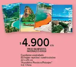 Carrefour Asamblea paraisos/paisajes cuaderno espiralado oferta