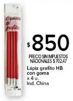 Carrefour Lápiz grafito HB con goma oferta