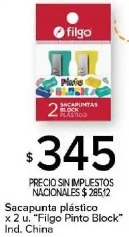 Carrefour Filgo pinto block sacapunta plástico oferta