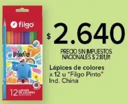 Carrefour Filgo pinto lápices de colores oferta