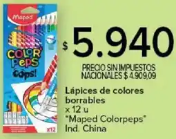 Carrefour Maped colorpeps lápices de colores borrables oferta