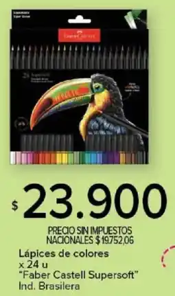 Carrefour Faber castell supersoft lápices de colores oferta